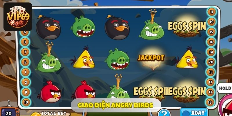 Giao diện Angry Birds rực rỡ, âm thanh sống động